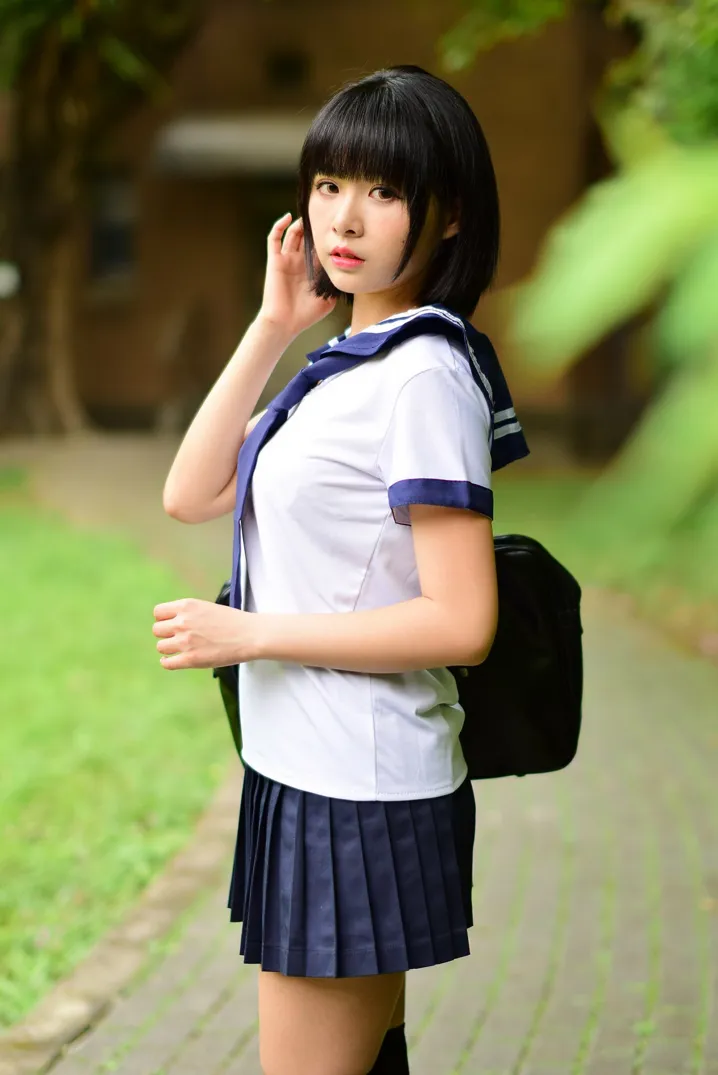 [Mzsock] NO.171 Hailin student uniform street photography#[73P]-38