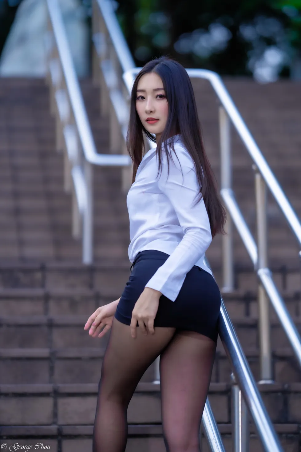 [Mzsock] NO.131 Wu Xiaokui OL black silk high heels beautiful legs street photography#[39P]-27